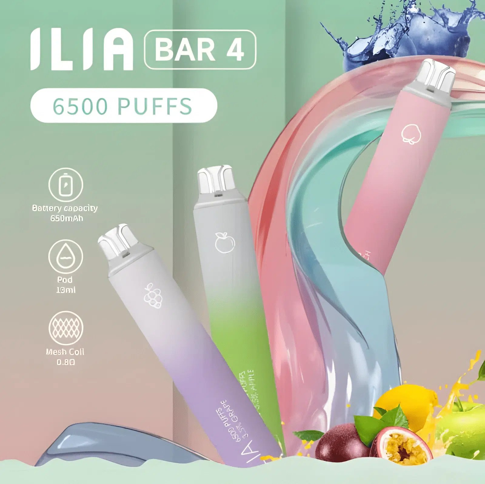 【寒氣逼人】ILIA 哩亞 Bar4 6500 口巔峰續航 10ml 澎湃巨量裝載 獨家絲綢般順滑霧化技術、口口飽滿不嗆口 Type-c瞬能快充 台灣現貨:圖片 3