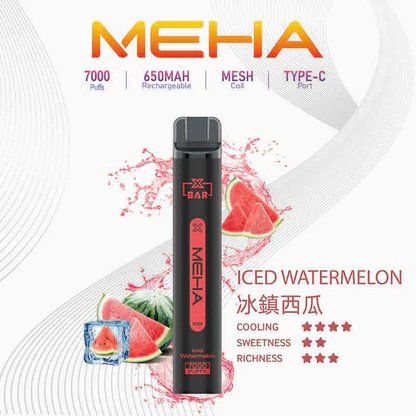 MEHA 魅嗨小黑條 7000抽 告別頻繁換彈 650mAh電力核心支援快充 極強冰爽系列 每一口都清新舒暢 3% 黃金配方綻放極致滿足感 台灣現貨秒發:圖片 4