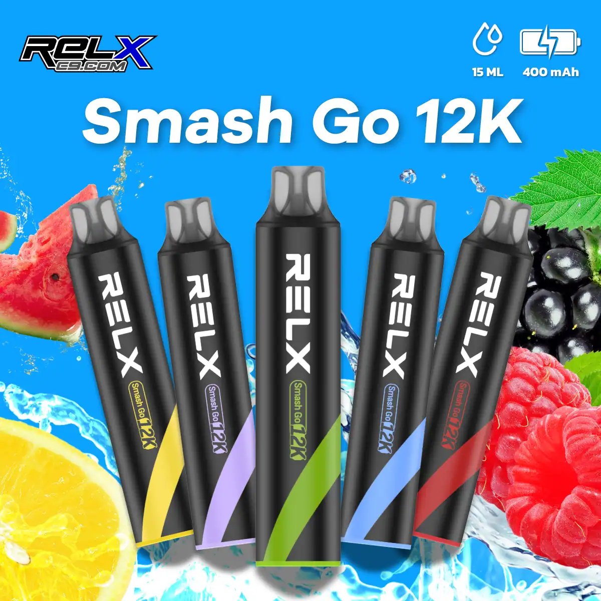 RELX Smash Go 12000Puffs 5%強勁擊喉感、一秒上頭 15ml 爆爽大油量 400mAh快充長續航 穩壓續航不斷電 解癮天花板 台灣現貨:圖片 6